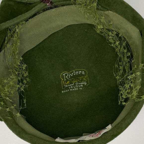 1940s/50s Vintage Riviera Velour Hat main image 6